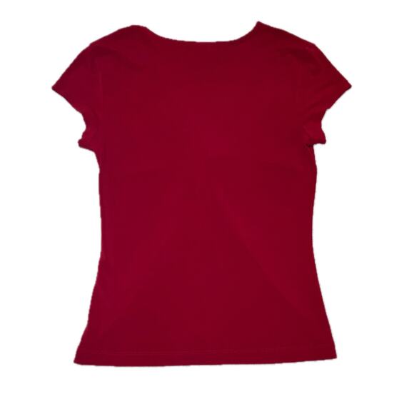 Red twist front tshirt y2k FANG - Picture 4 of 5